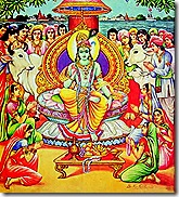 Lord Krishna and devotees