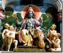 Four Kumaras with Lord Vishnu