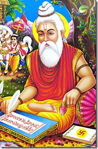 Valmiki composing the Ramayana