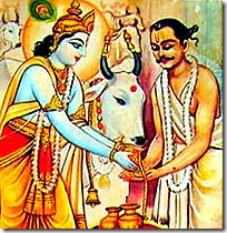 Lord Krishna with a brahmana