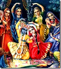 Krishna with Radha and the gopis