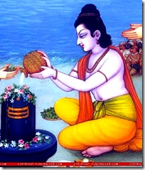 Lord Rama worshiping Lord Shiva