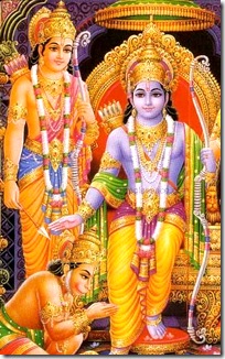 Rama and Lakshmana with Hanuman