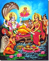 Lord Vishnu in Vaikuntha