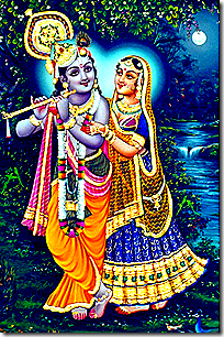Radha and Krishna enjoying