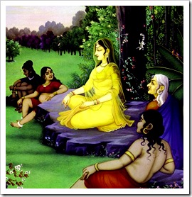 Sita meditating on Rama
