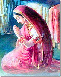 Praying to Krishna