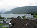 View of Lake Lucerne from the descending cogwheel railway at Alpnachstad - Thumbnail