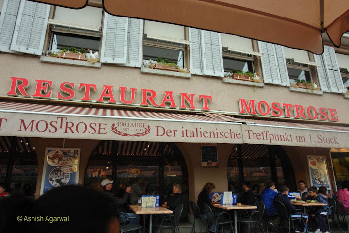 The restaurant Mostrose along Lake Lucerne Lakefront in Luzern