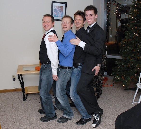 Jake, Dan, Eric and me just after midnight on New Year's DSC_0161.JPG