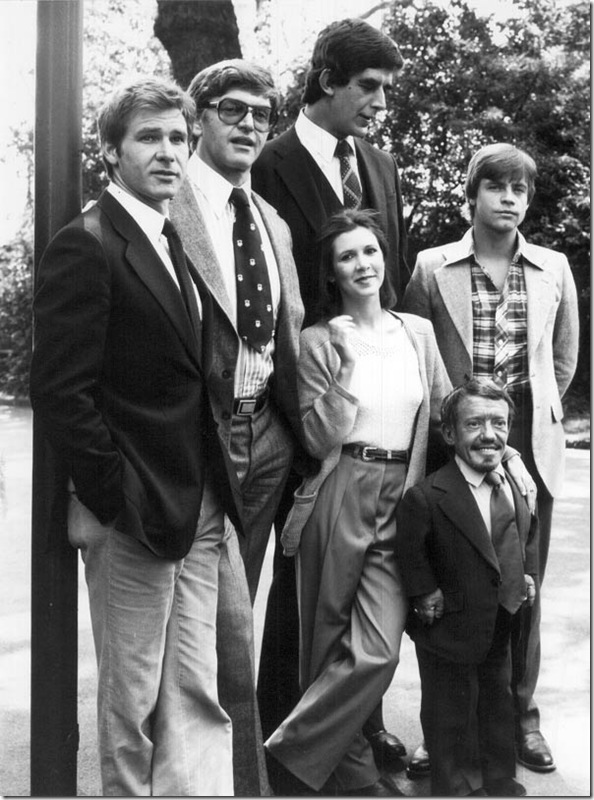 Han Solo, Darth Vader, Chewbacca, Leia, Luke y R2D2
