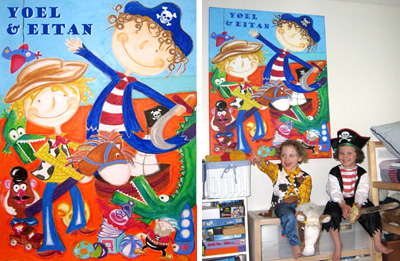 Personalized Canvas Portraits: Yoel and Eitan Personalized Canvas Portraits: Yoel and Eitan