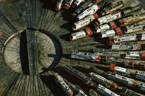 Breathtaking Aerial Photographs By Alex Maclean Seen On coolpicturesgallery.blogspot.com Or www.CoolPictureGallery.com railroad_turntables