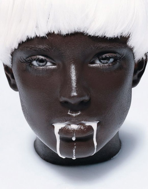 Girl in milk