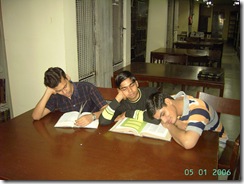 Sleeping in library