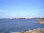 Panoramic view to downtown from Suomenlinna
