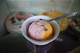 Rose petal and mango ice-cream!