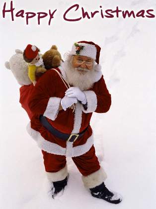 Santa Claus Happy Christmas Greeting Card Pic