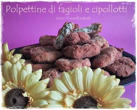 Polpette di fagioli e cipollotti Polpette di fagioli e cipollotti