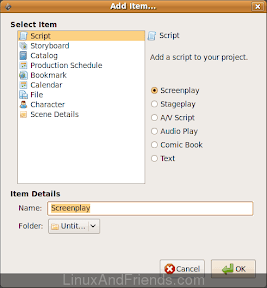 Celtx storyboard software free download Celtx New File dialog