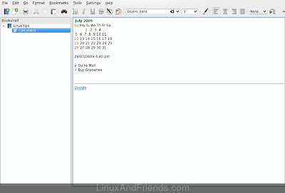 KJots interface