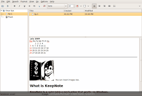 KeepNote interface