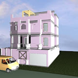 House, senegal, flowers
