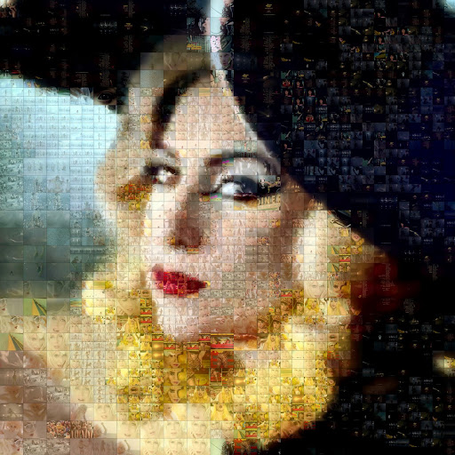Lady Gaga Mosaic Portrait from