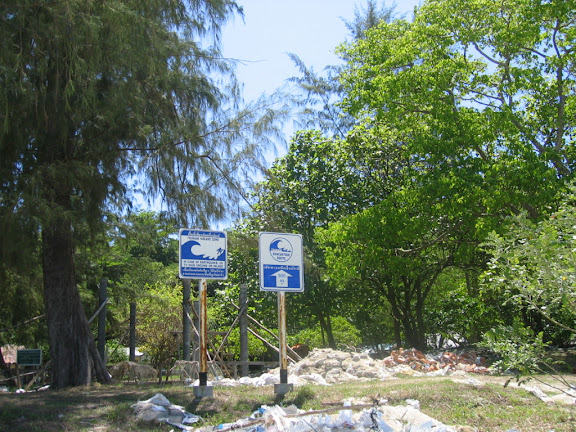 a sign board in the middle of a forest