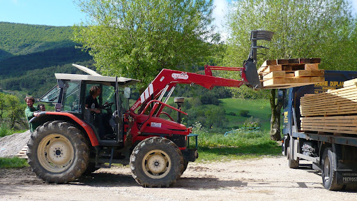 Et voilà le bois pour l'ossature et la charpente