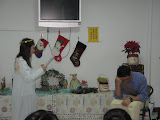 The angel (Becky) speaking to Joseph (John)
