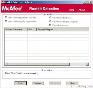 rootkit remover from mcafee
