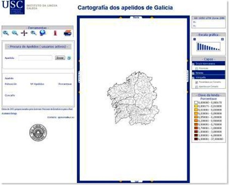Cartografía dos apelidos de Galicia