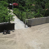 The new wall and gate.