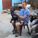 Darren gave "motorcycle rides". This wasn't the orphanage that we had heard of that really needed help so after playing with the kids we moved on.