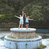Lauren and Erika make their own statues.