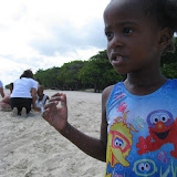 Yasmaidi in her Sesame Street swim suit.