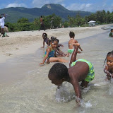 Nelisa, Bianca Nicole, Wilton, Mercedes and Benllina enjoying the waves.