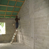 Preparing for plaster.