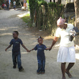 Odilcia bringing Camila and Ricardo.