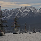 arrivée en file indienne à Ushuaia