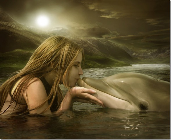 menina e o golfinho