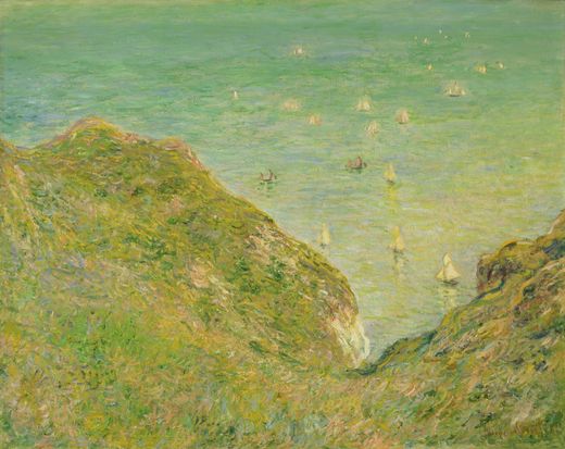 claude monet, cliff at pourbelle