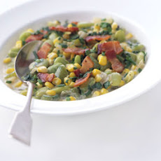 Baby Lima Beans and Corn in Chive Cream