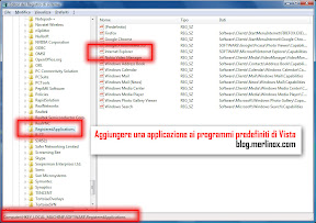 Aggiungere programmi predefiniti in Windows Vista