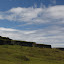 The restored ceremonial village of Orongo which is on the rim of the volcano.