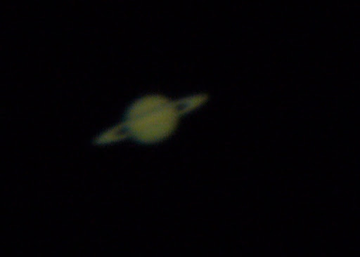 The only picture we have from our star tour.  Saturn!