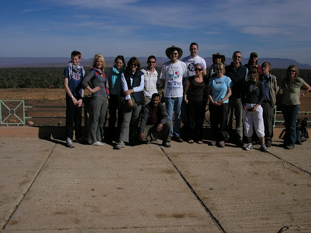 The gang, minus Steve and our tourguide Abdou, plus a van driver