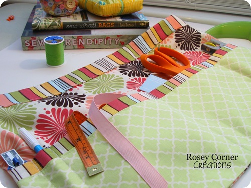 utility apron green lattice w supplies name