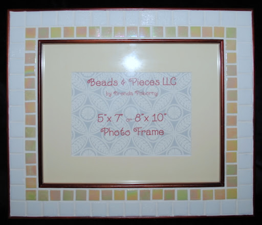 Tan & White Sleek Mosaic Photo Frame MOF1217